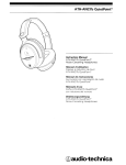 Audio Technica ATH-ANC7b QuietPoint Instruction manual