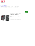 APC Back UPS 1500 VA User manual