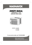 Magnavox W-10CR Owner`s manual