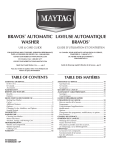 Maytag Bravos W10092822A Use & care guide