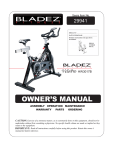 BLADEZ VeloPro HW3017B Owner`s manual