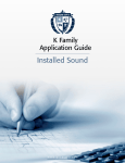 K Family Application Guide - Installed Sound
