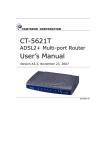 Comtrend Corporation CT-5621 User`s manual