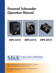 MK Sound LFE-4 Operating instructions