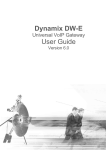 Dynamix DW 4 FXO User guide