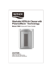 Washable HEPA Air Cleaner with PlasmaWaveTM Technology