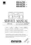 Aiwa NSX-SZ705 Service manual