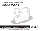 Euro-Pro 9025 Instruction manual