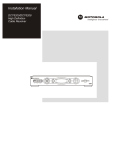 Motorola DCT6208 Installation manual