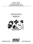 MTD BCR4 Operator`s manual