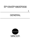 Minolta EPI 054 Specifications