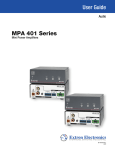 Extron electronics MPA 401-100V User guide