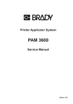 Brady PAM 3600 Service manual