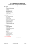 APC UCCS Temperature Control Specifications