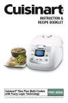 Cuisinart CRC-800 - 8 Cup Rice Cooker Programming instructions