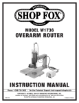 Woodstock SHOP FOX W1736 Instruction manual