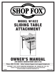 Woodstock SHOP FOX W1820 Specifications