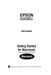 Epson ActionScanner II Mac - ActionScanning System II User`s guide