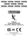 Blodgett CTBR-G Specifications