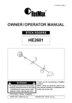 RedMax HE2601 Specifications