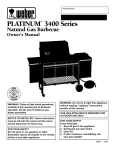 Weber PLATINUM SERIES 2 3400 NG Owner`s manual