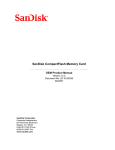 SanDisk SDSDH-512 - Ultra II Flash Memory Card Product manual