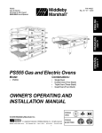 Middleby Marshall PS555 series Installation manual