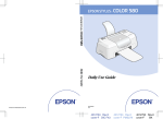 Epson STYLUS COLOR 580 Setup guide