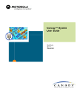 Motorola Canopy Backhaul Module User guide