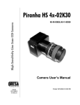 Dalsa Piranha HS 4x-02K30 User`s manual