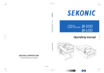 Sekonic SR-6500 Operating instructions