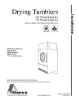 Alliance Laundry Systems 70260301?8 Specifications