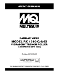 MULTIQUIP RX 1510-I Operating instructions