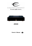 ELECTROCOMPANIET AW220 Owner`s manual