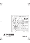 Roland SP-555 Owner`s manual