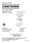 Craftsman 137.219001 Operator`s manual