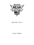Autotek AMX 200.2 Owner`s manual