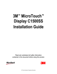 MicroTouch Systems FPD Touch Monitor Installation guide