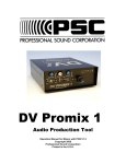 Professional Sound Corporation M 8 Specifications