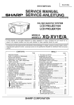 Sharp XG-XV1E Service manual