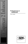 ADS Technologies SFN201 TV SUPERSCAN 2 ENHANCED Installation guide