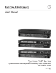 Extron electronics System 5 IP Series Operating instructions