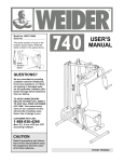 Weider WESY74090 User`s manual
