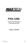 MaxTech FHX-1200 User`s guide