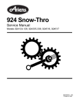 Ariens 924 SNO-THRO 924112 Service manual