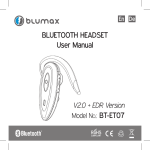 Blumax BT-ET07 User manual