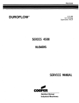 Cooper Duroflow 4500 series Service manual
