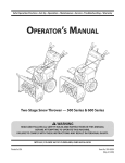 MTD 600 SERIES Operator`s manual