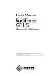 Eizo RadiForce G11-S User`s manual