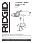 RIDGID R840011 Operator`s manual